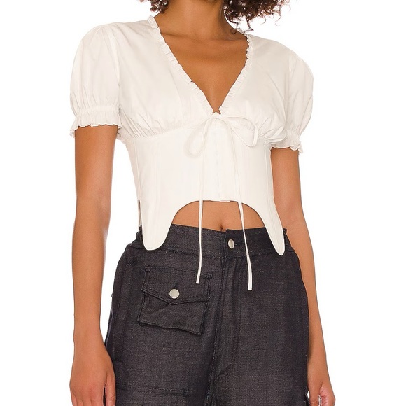 Danielle Guizio Puff Sleeve Corset M - Picture 1 of 3